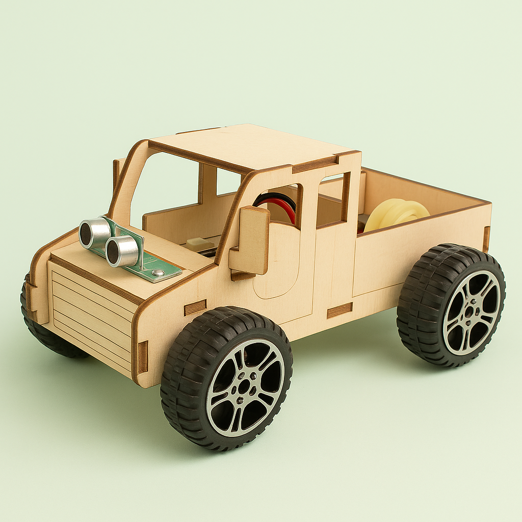 Voice-Controlled DIY Car – STEM Physics Kit for Young Inventors