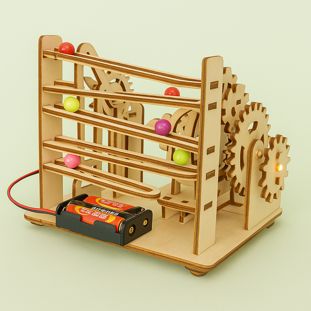 STEM Ball Tracking Kit – Wooden Physics Puzzle for Hands-On Learnin
