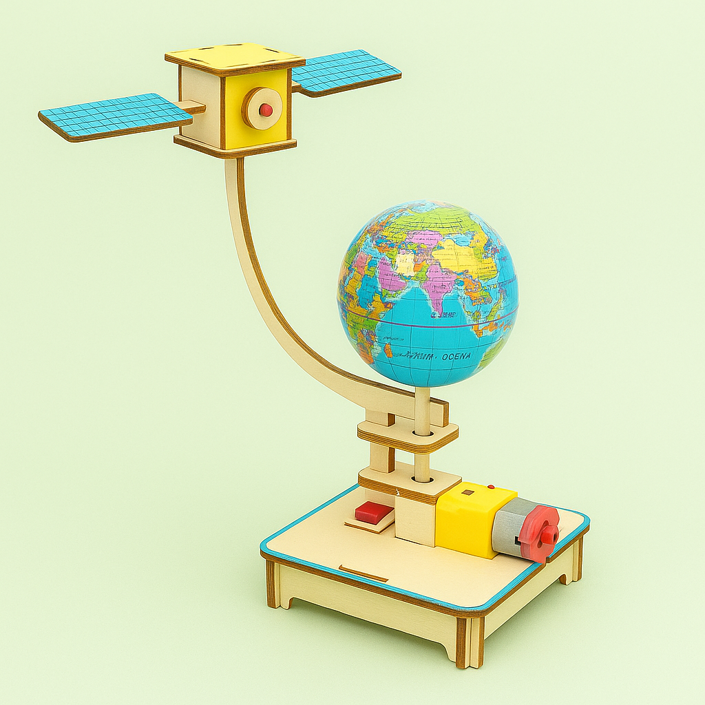 Orbiting Satellite Model Kit – DIY STEM Physics Toy for Kids