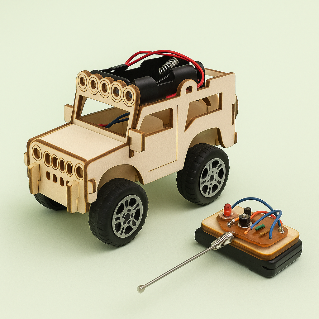 DIY Wooden Jeep – Educational Assembly Kit for Kids