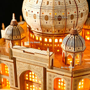Taj Mahal Wooden Puzzle with Light – DIY 3D Architectural Model