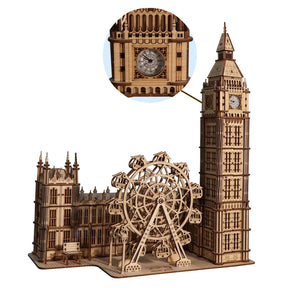 Big Ben 3D Wooden Puzzle – DIY Desktop Clock Model for Adults and Teens