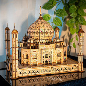 Taj Mahal Wooden Puzzle with Light – DIY 3D Architectural Model
