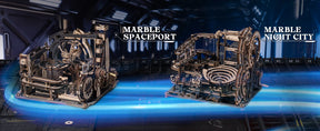 Electric Marble Spaceport Puzzle – 3D Wooden Engineering Kit for Creative Minds