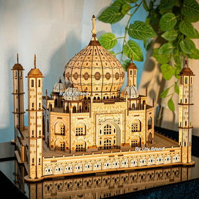 Taj Mahal Wooden Puzzle with Light – DIY 3D Architectural Model