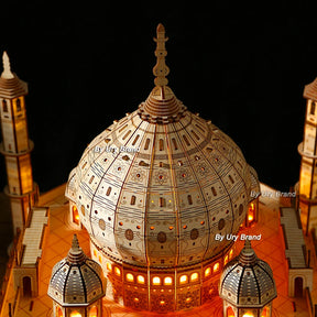 Taj Mahal Wooden Puzzle with Light – DIY 3D Architectural Model