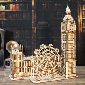 Big Ben 3D Wooden Puzzle – DIY Desktop Clock Model for Adults and Teens