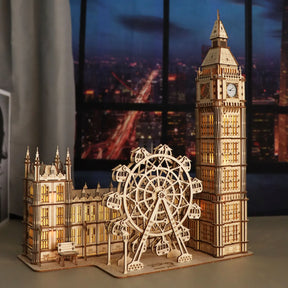 Big Ben 3D Wooden Puzzle – DIY Desktop Clock Model for Adults and Teens