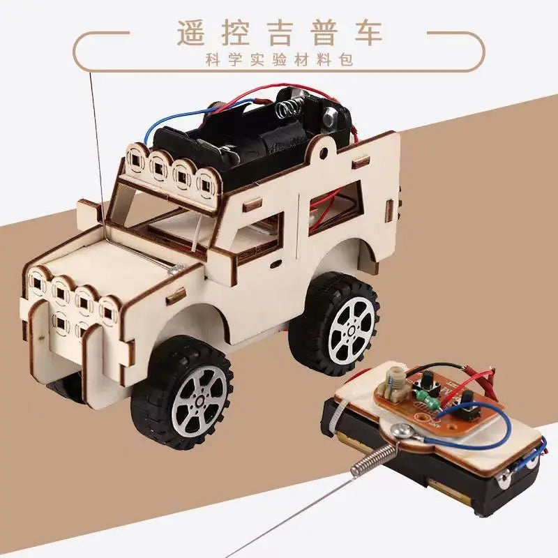 DIY Wooden Jeep – Educational Assembly Kit for Kids