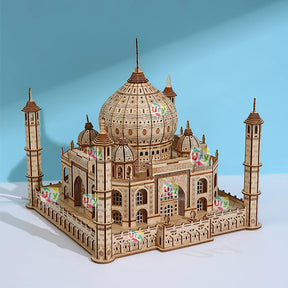 Taj Mahal Wooden Puzzle with Light – DIY 3D Architectural Model