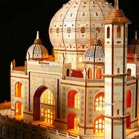 Taj Mahal Wooden Puzzle with Light – DIY 3D Architectural Model