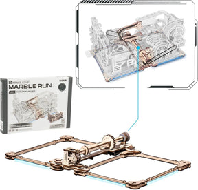 Electric Marble Spaceport Puzzle – 3D Wooden Engineering Kit for Creative Minds