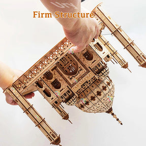 Taj Mahal Wooden Puzzle with Light – DIY 3D Architectural Model
