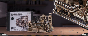 Electric Marble Spaceport Puzzle – 3D Wooden Engineering Kit for Creative Minds